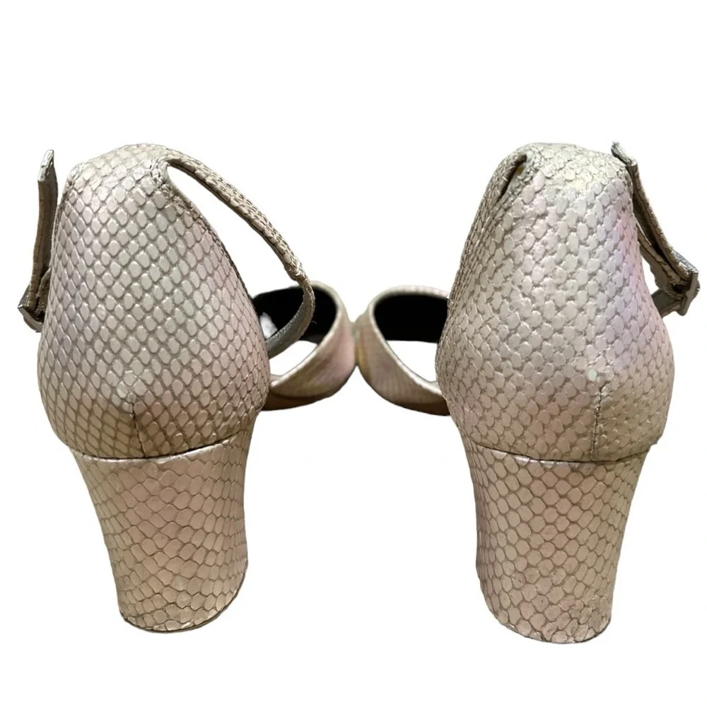 EUC - AGL Attilio Giusti Leombruni D'Orsay Shim Snake Heels - size 12 (42)